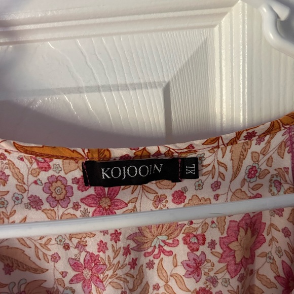 Womens Maternity V Neck Floral Mini Dress Short Sleeve Boh - Picture 3 of 7